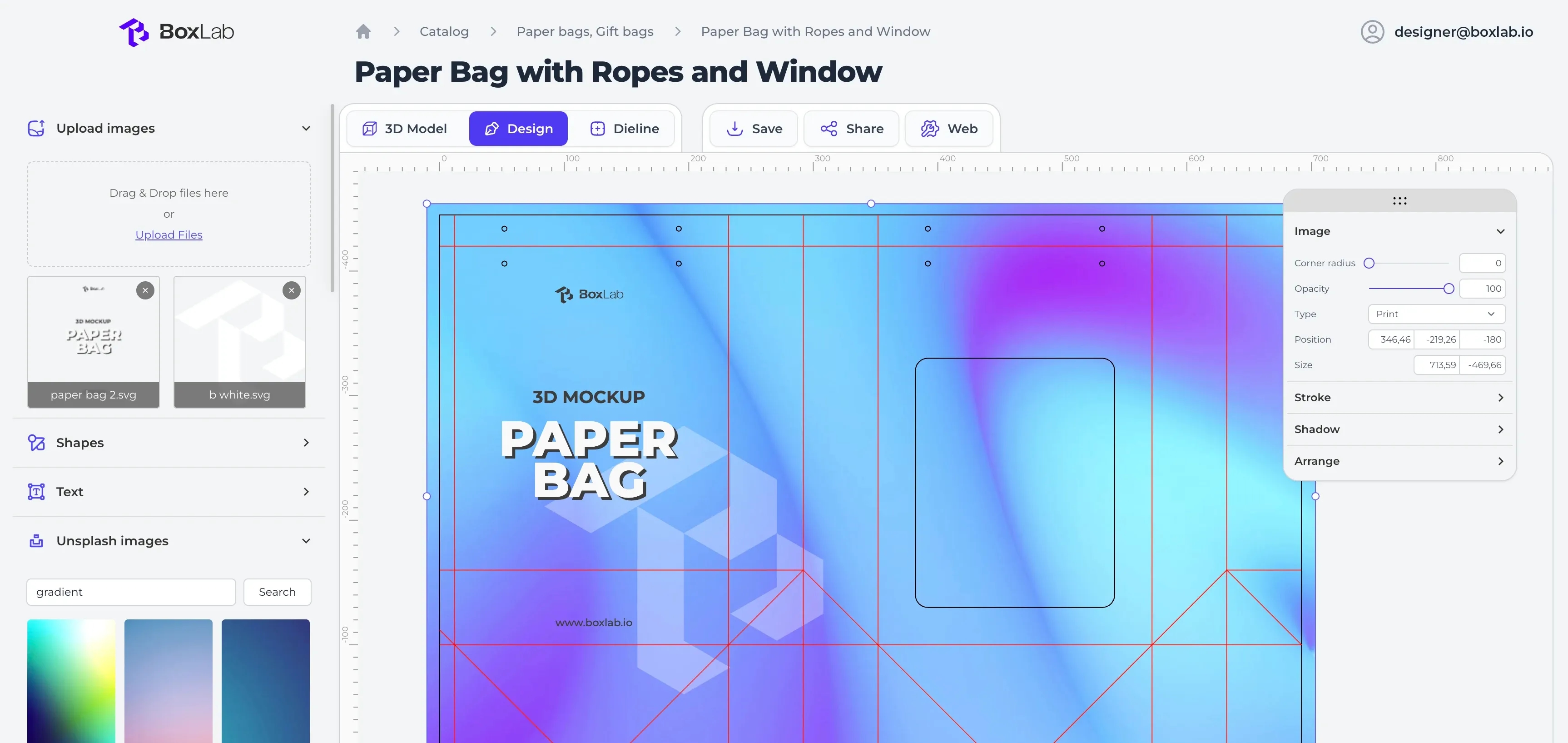 Save, Share and Publish features screenshot