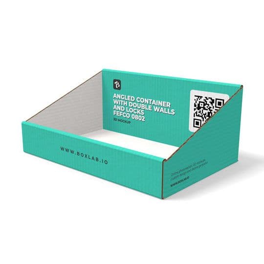 Angled Container with double Walls and Locks, FEFCO 0802