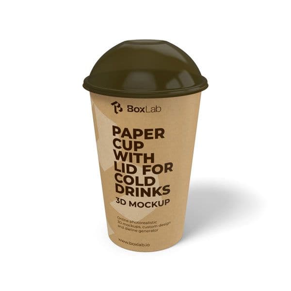 Paper Cup with Lid for Cold Drinks