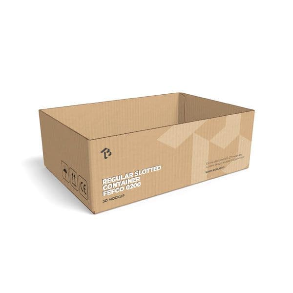 Half Slotted Container, FEFCO 0200