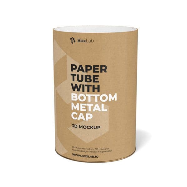 Paper Tube with Bottom Metal Cap