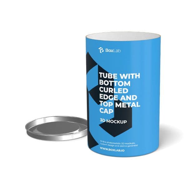 Paper Tube with Curled Edge and Metal Cap