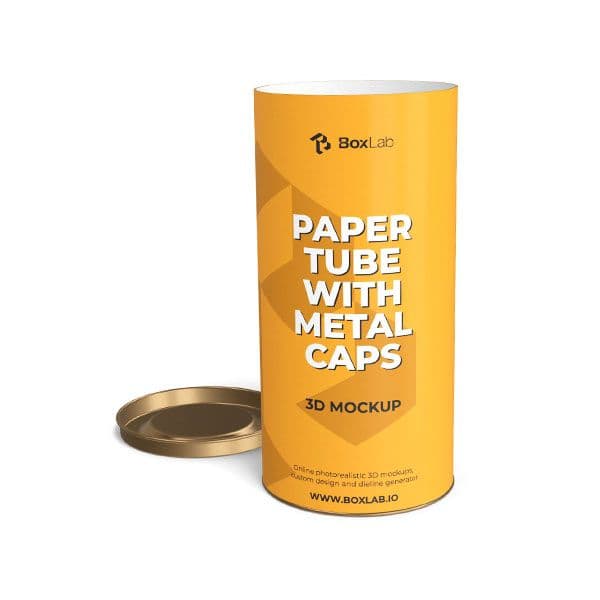 Paper Tube with Metal Caps